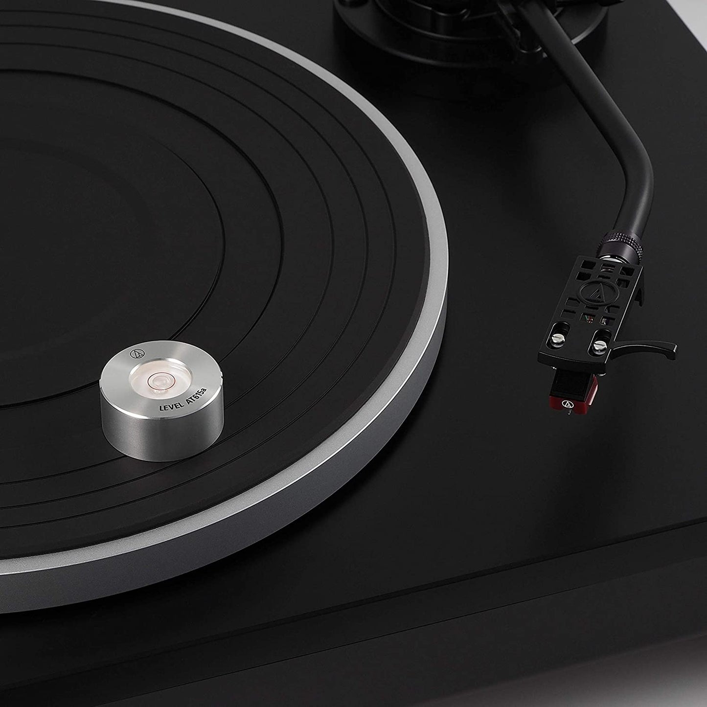 Product Image of the Audio Technica AT615a turntable leveller on a turntable