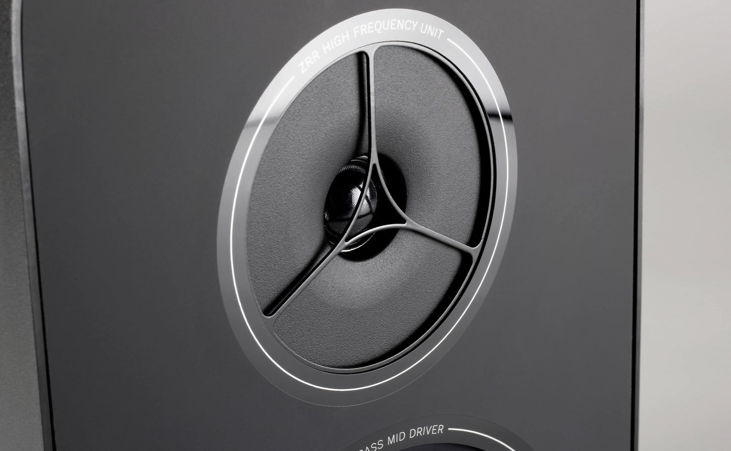 Product image for a Rega Kyte speaker highlighting the tweeter.