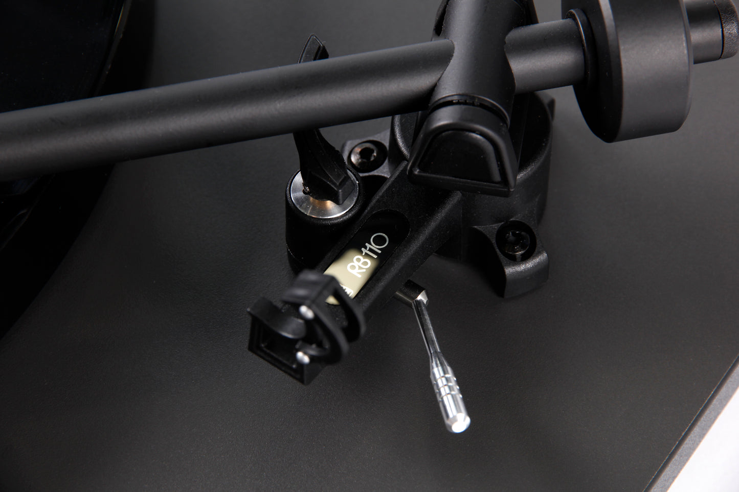 Product image for a Rega Planar 1 Plus turntable in Matt Black finish