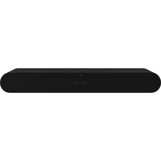 Product image of a Sonos Ray Soundbar in black.