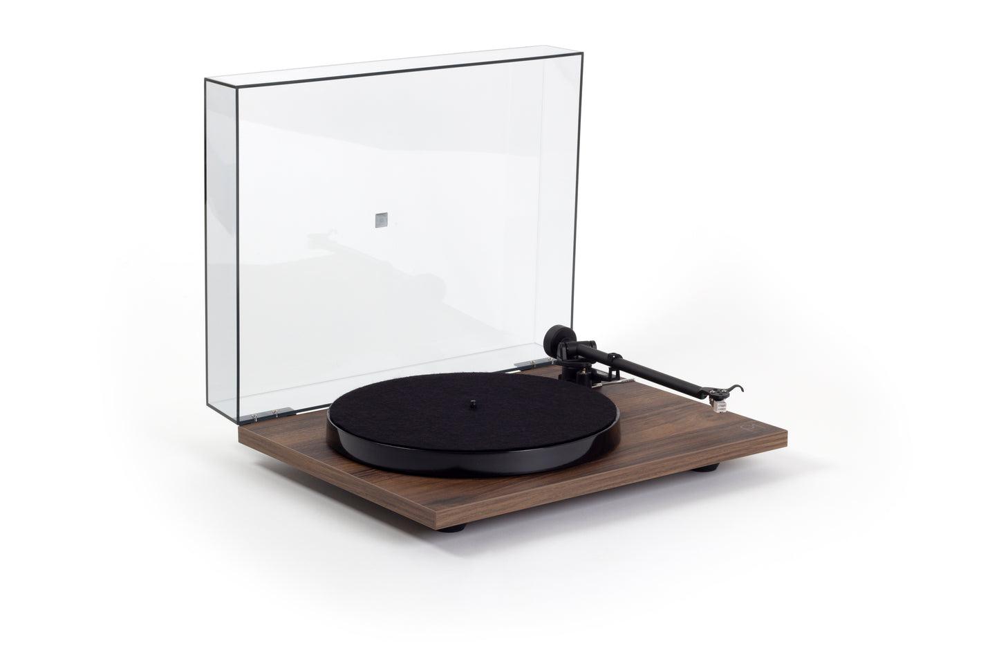 Product image for a Rega Planar 1 Plus turntable in Walnut finish