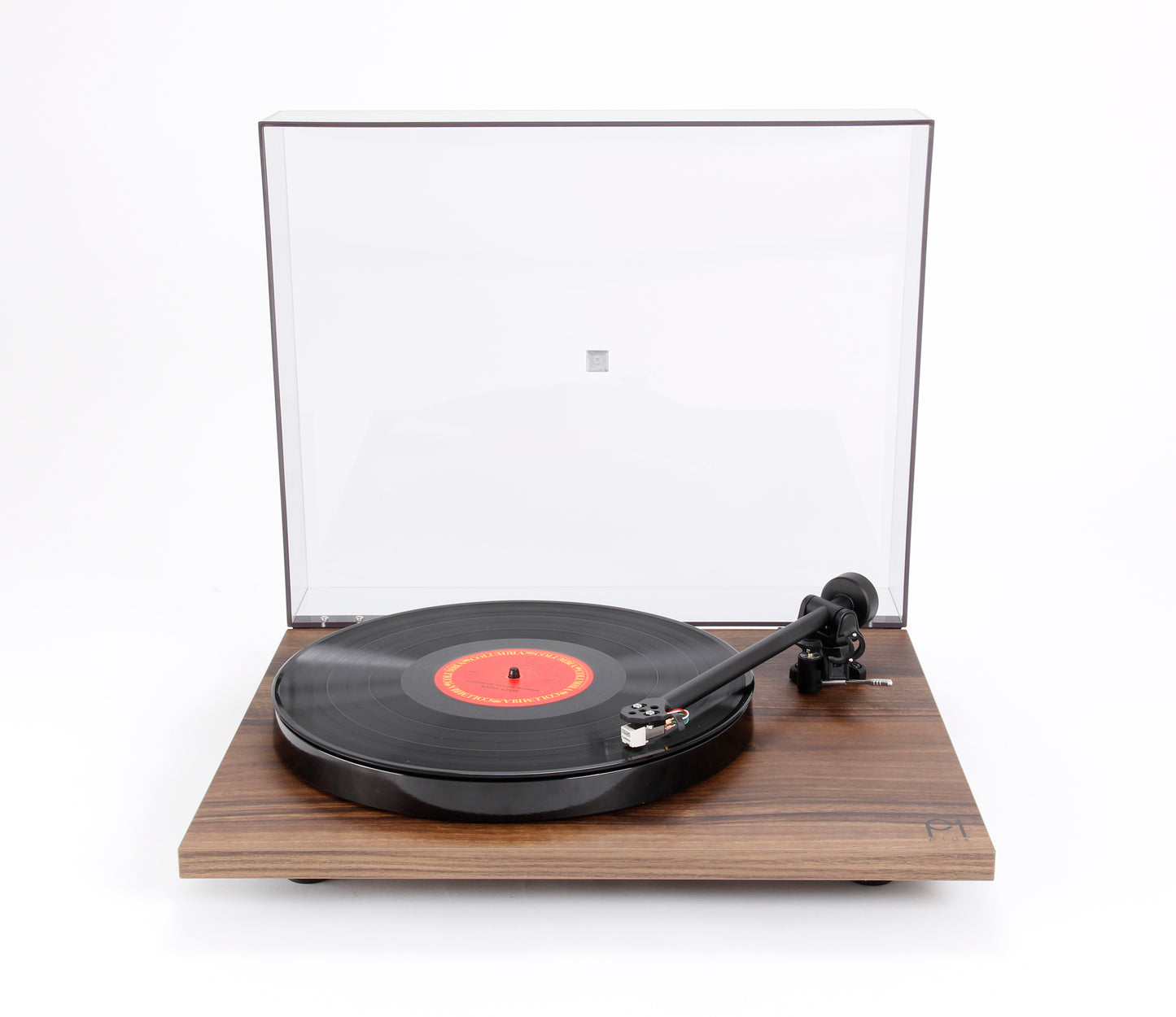 Product image for a Rega Planar 1 Plus turntable in Walnut finish