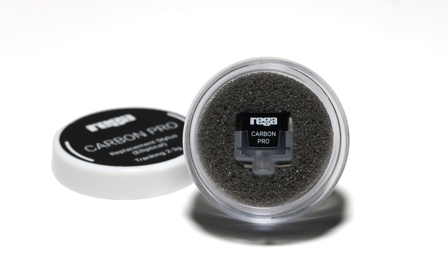 Product image of a Rega Carbon Pro Stylus in its packaging.