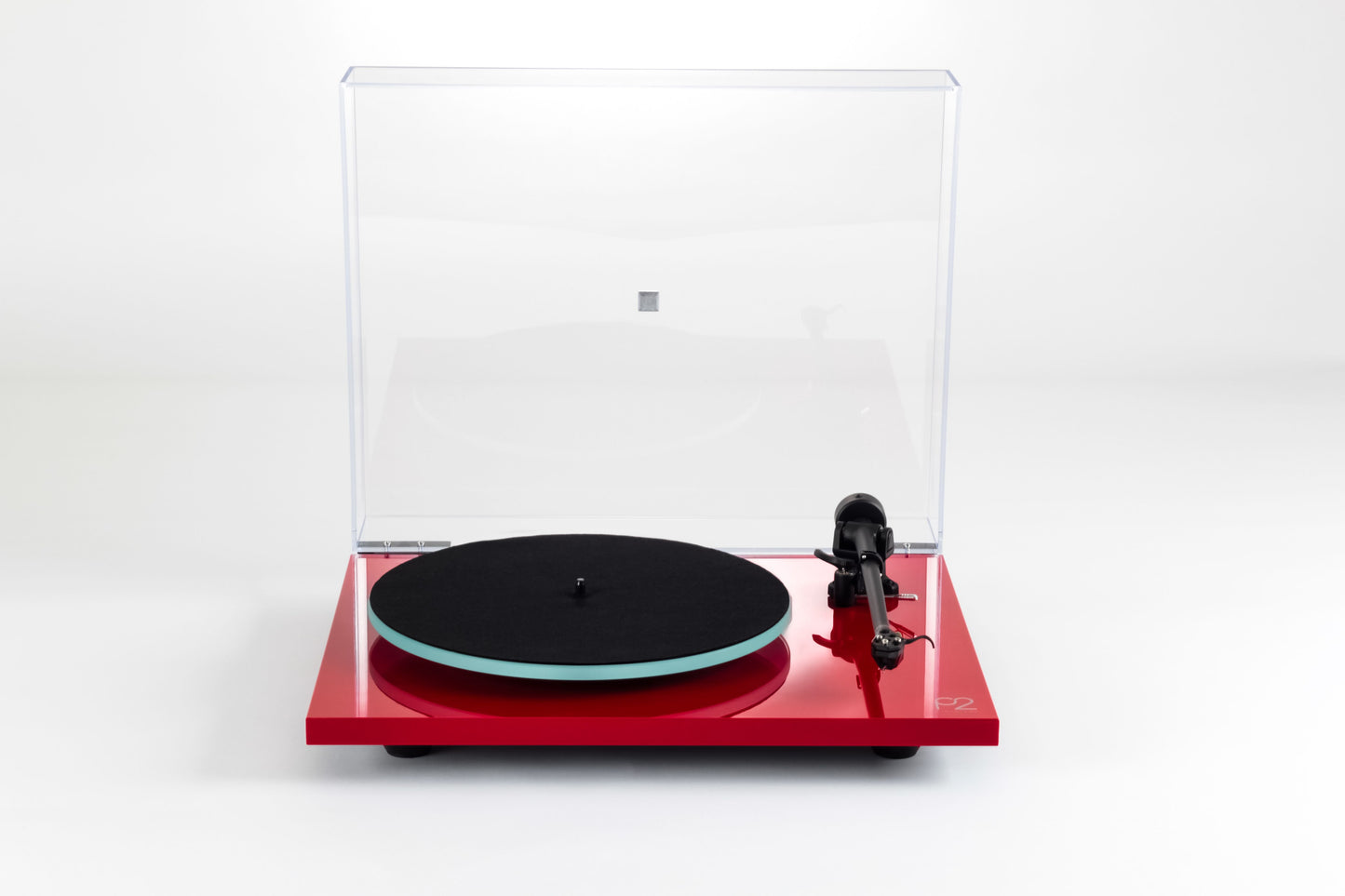 Product image for a Rega Planar 2 turntable in Gloss Red finish