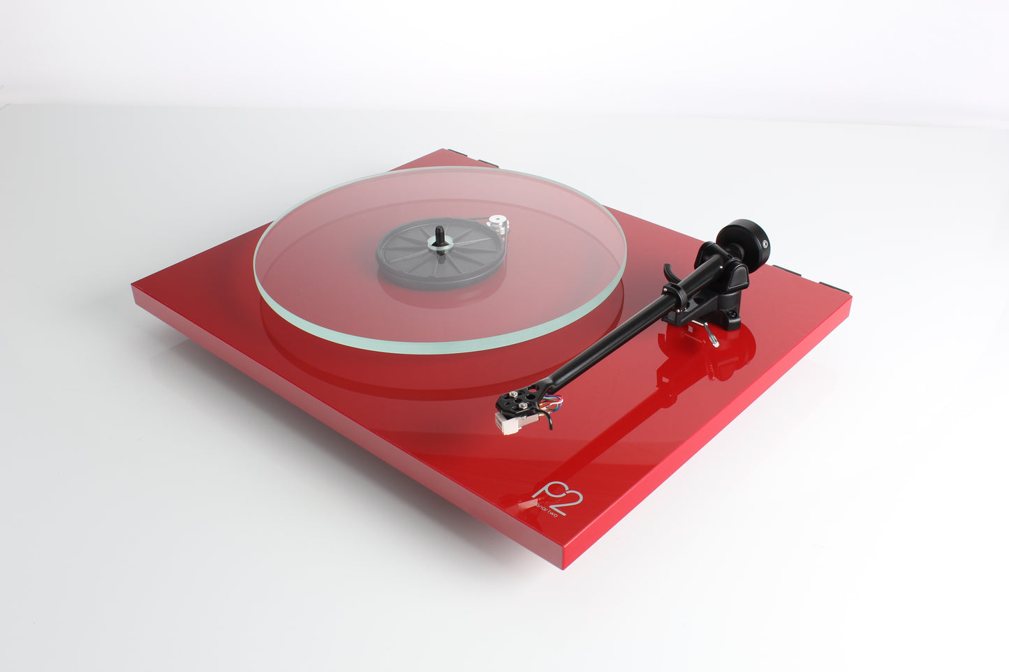 Product image for a Rega Planar 2 turntable in Gloss Red finish
