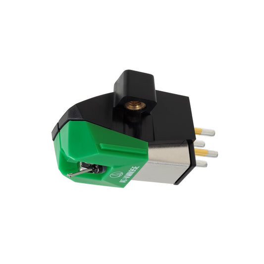 Product Image of Audio Technica AT-VM95E Moving Magnet Cartridge in green.