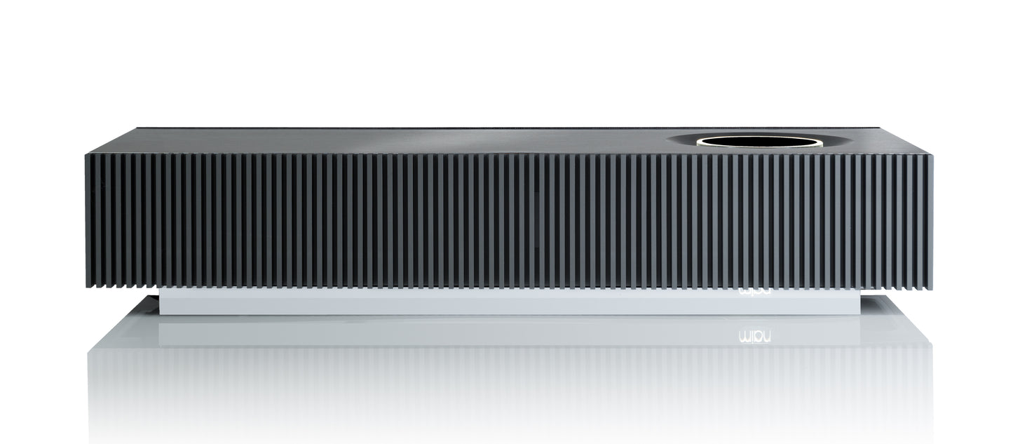 Product image of the rear of a Naim Mu-So 2nd Generation Wireless Speaker.