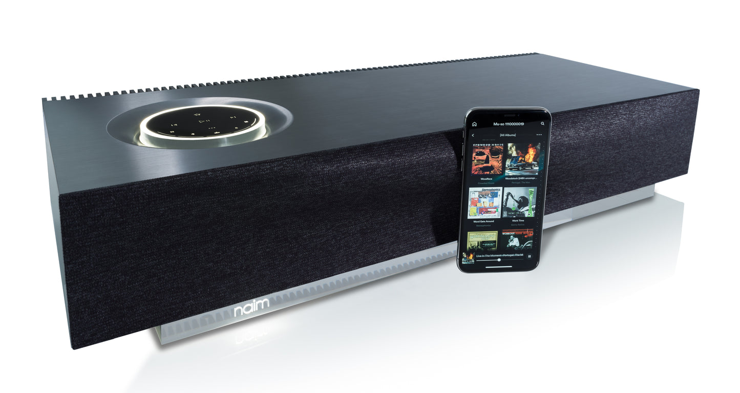 Product image of a Naim Mu-So 2nd Generation Wireless Speaker.