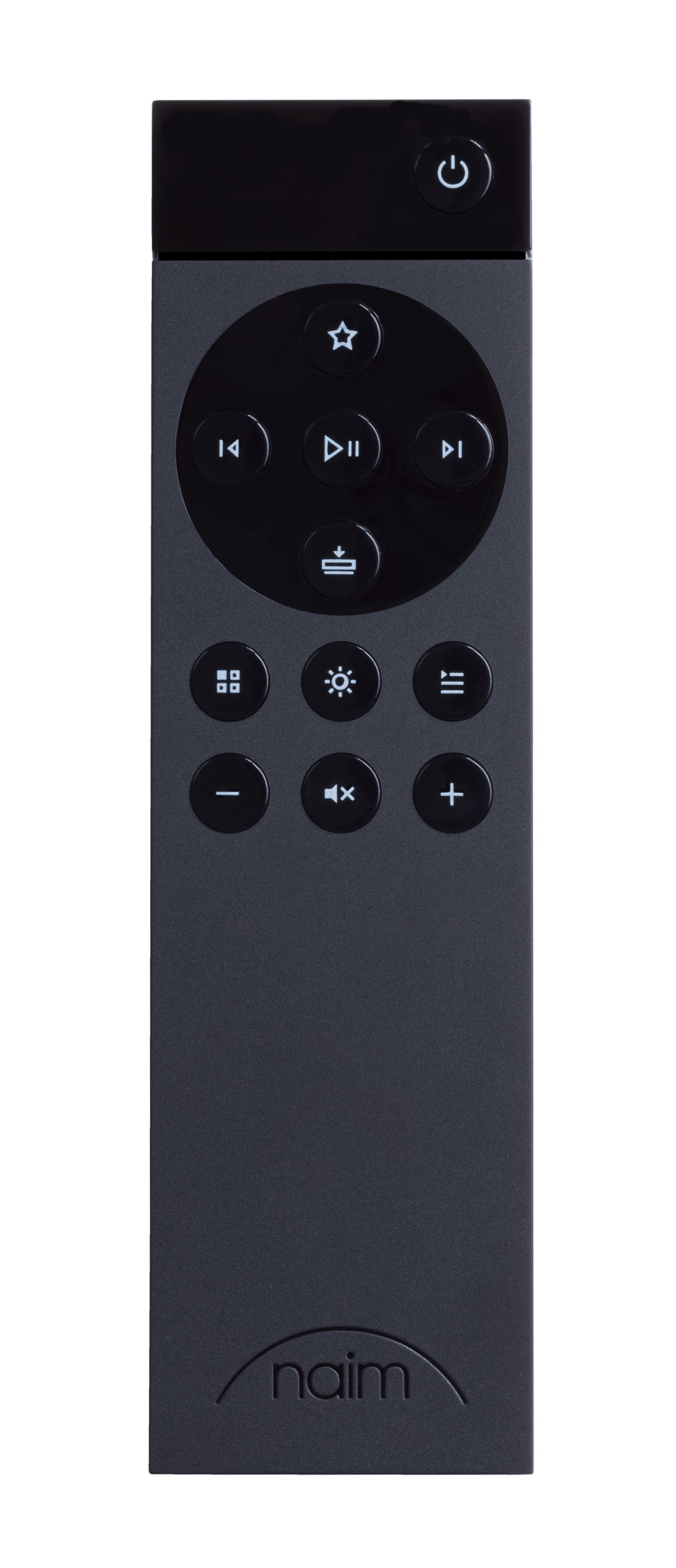 Product image of the remote of a Naim Mu-So 2nd Generation Wireless Speaker.