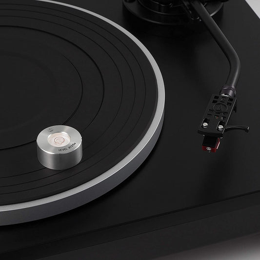 Product Image of the Audio Technica AT615a turntable leveller on a turntable