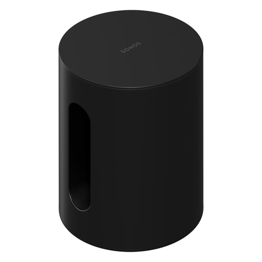 Product image of a Sonos Sub Mini Wireless Subwoofer in Black.