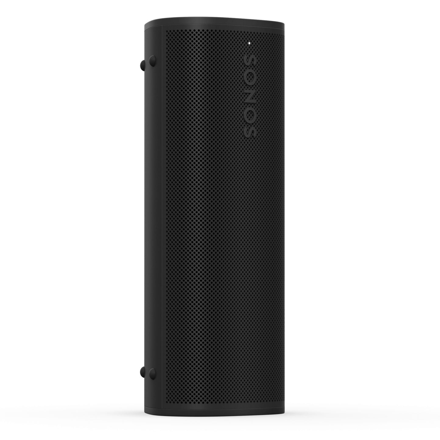 Product image of a Sonos Roam portable speaker in black.