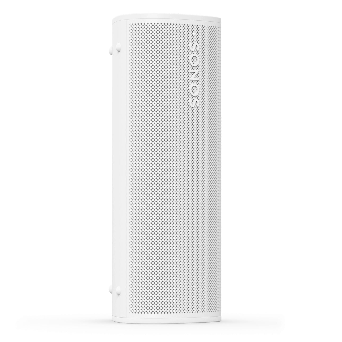 Product image of a Sonos Roam portable speaker in white.