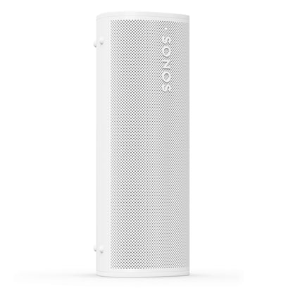 Product image of a Sonos Roam portable speaker in white.