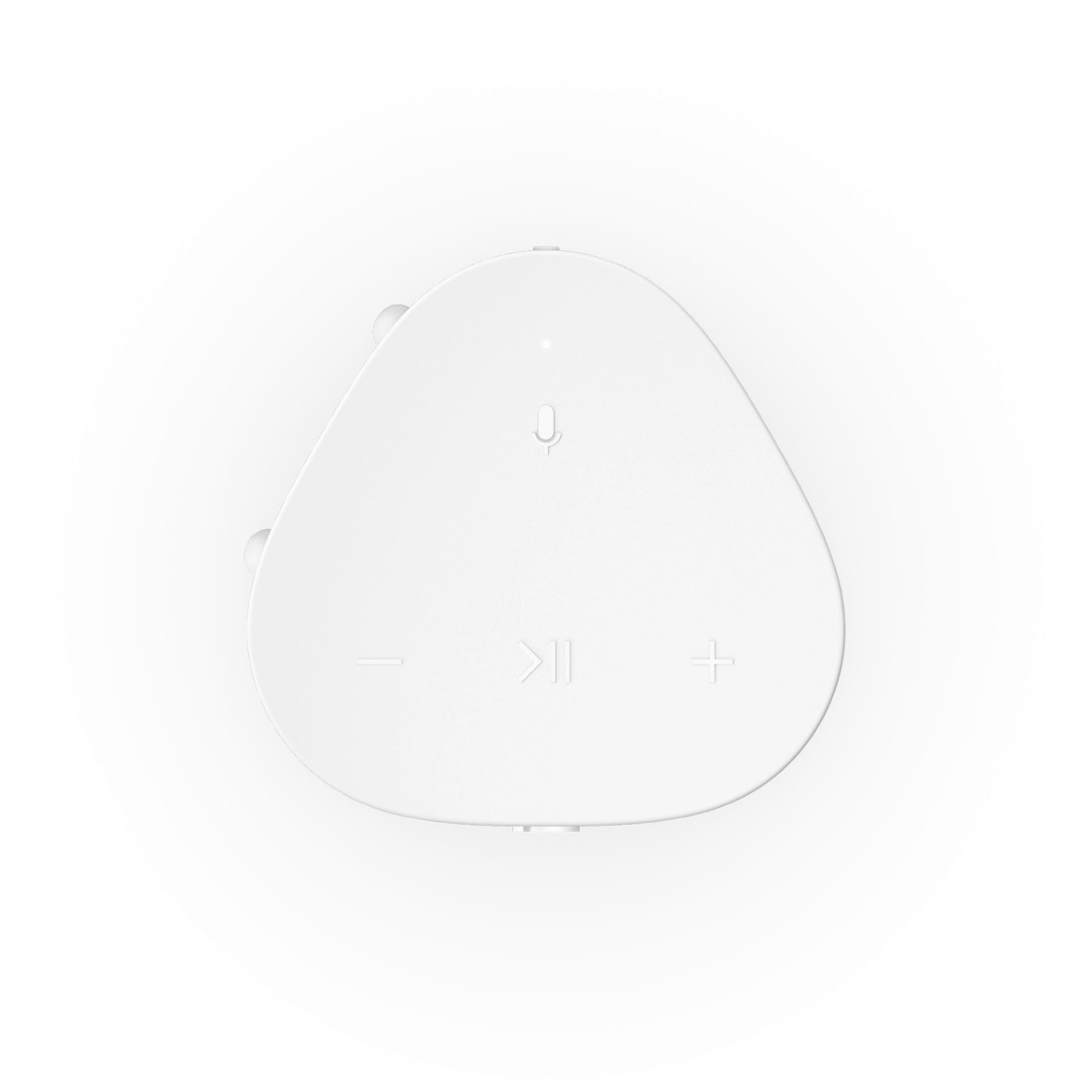 Product image of the top panel of a Sonos Roam portable speaker in white.