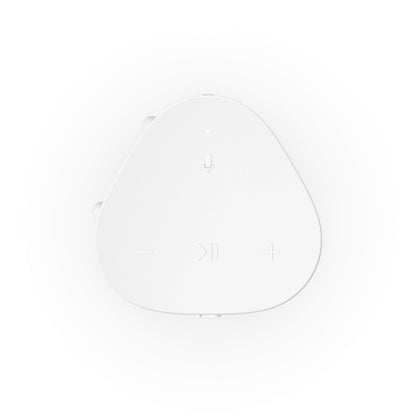 Product image of the top panel of a Sonos Roam portable speaker in white.