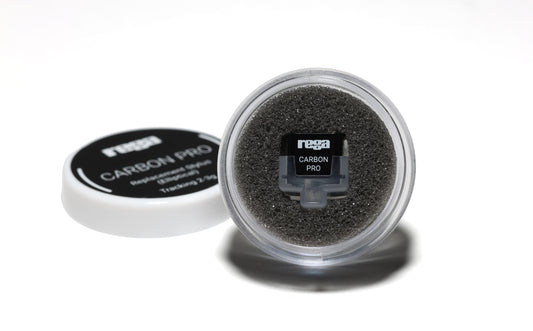 Product image of a Rega Carbon Pro Stylus in its packaging.
