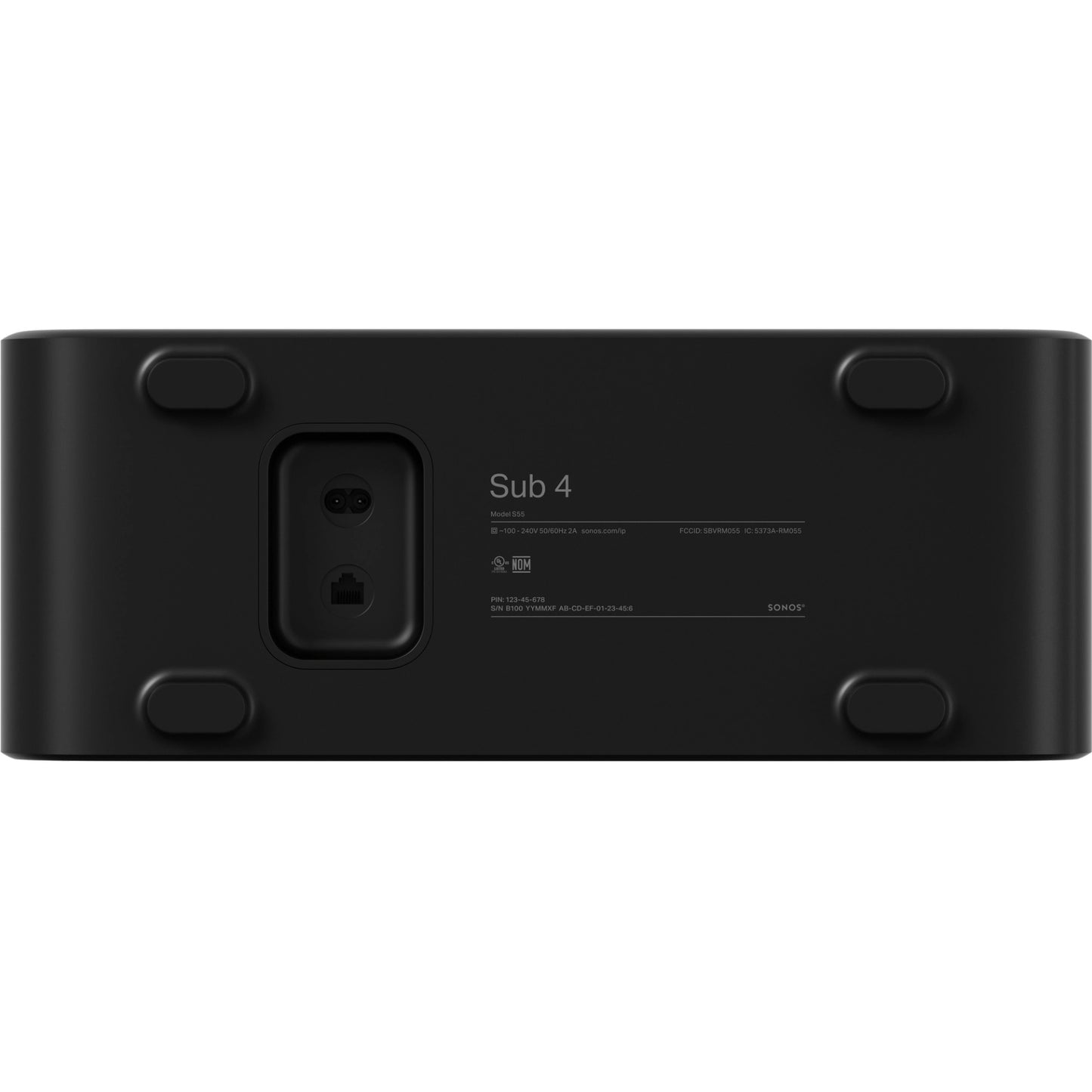 Product image of a Sonos Sub gen 4 in Black.