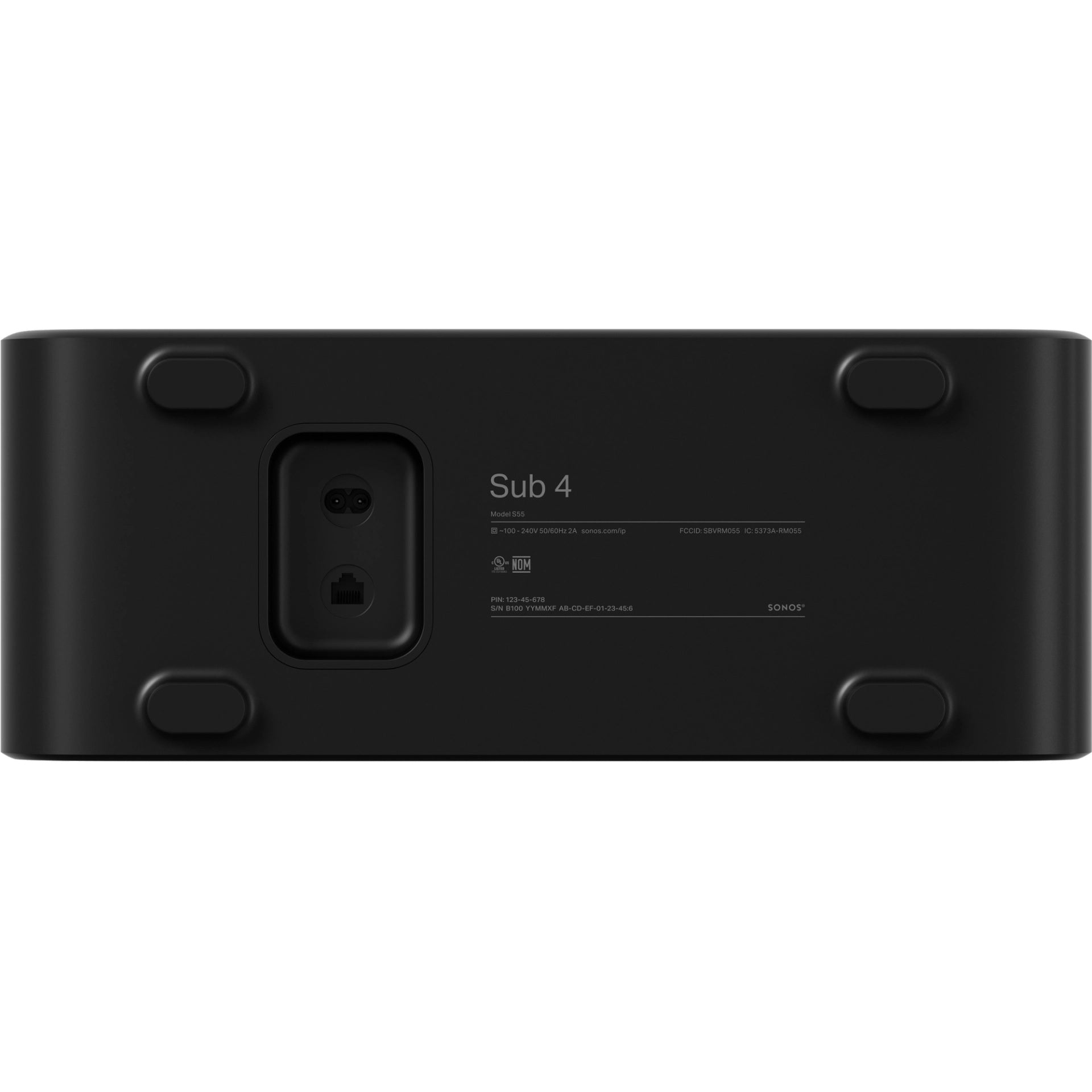 Product image of a Sonos Sub gen 4 in Black.