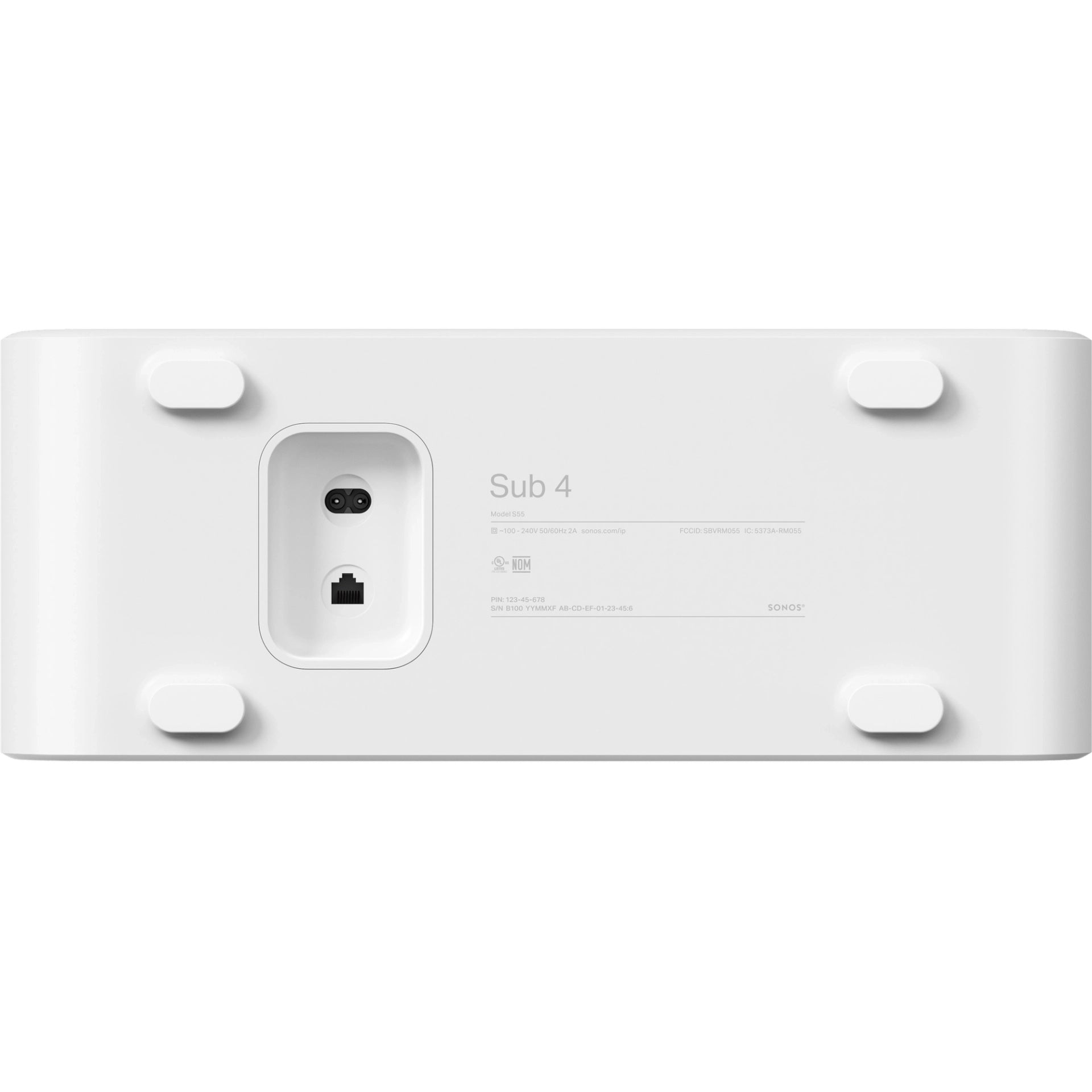 Product image of a Sonos Sub gen 4 in White.