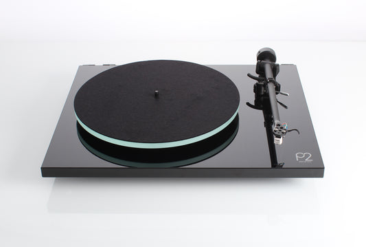 Product image for a Rega Planar 2 turntable in Gloss Black finish