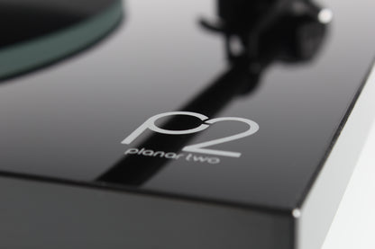 Product image for a Rega Planar 2 turntable in Gloss Black finish
